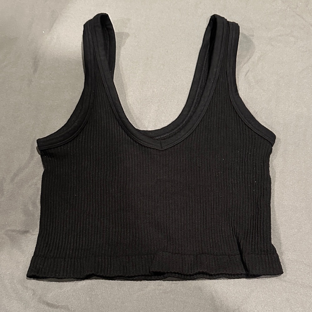Black Ribbed Brami